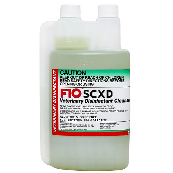 F10 SCXD Disinfectant Clear Cleanser - 1L | PeekAPaw Pet Supplies| 