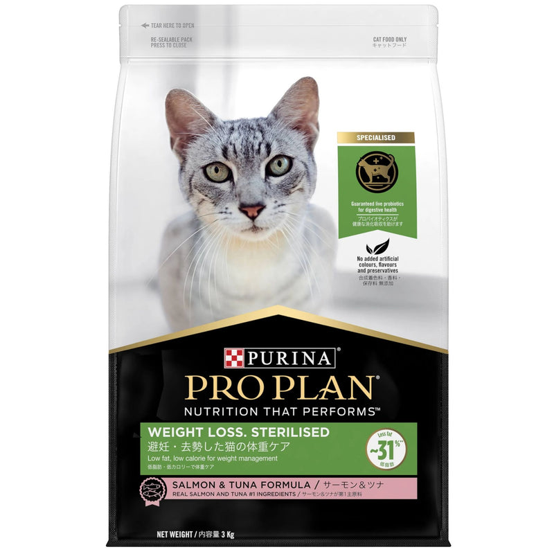 PRO PLAN Weight Loss Sterilised Salmon & Tuna Formula Dry Cat Food