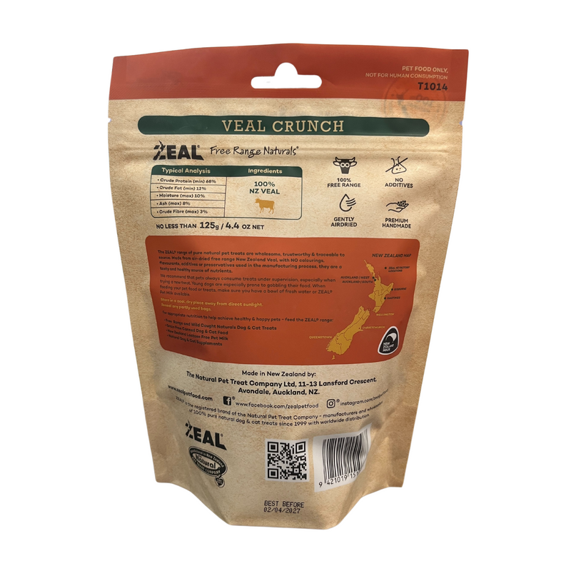 Zeal Air Dried Veal Crunch Dog Treats