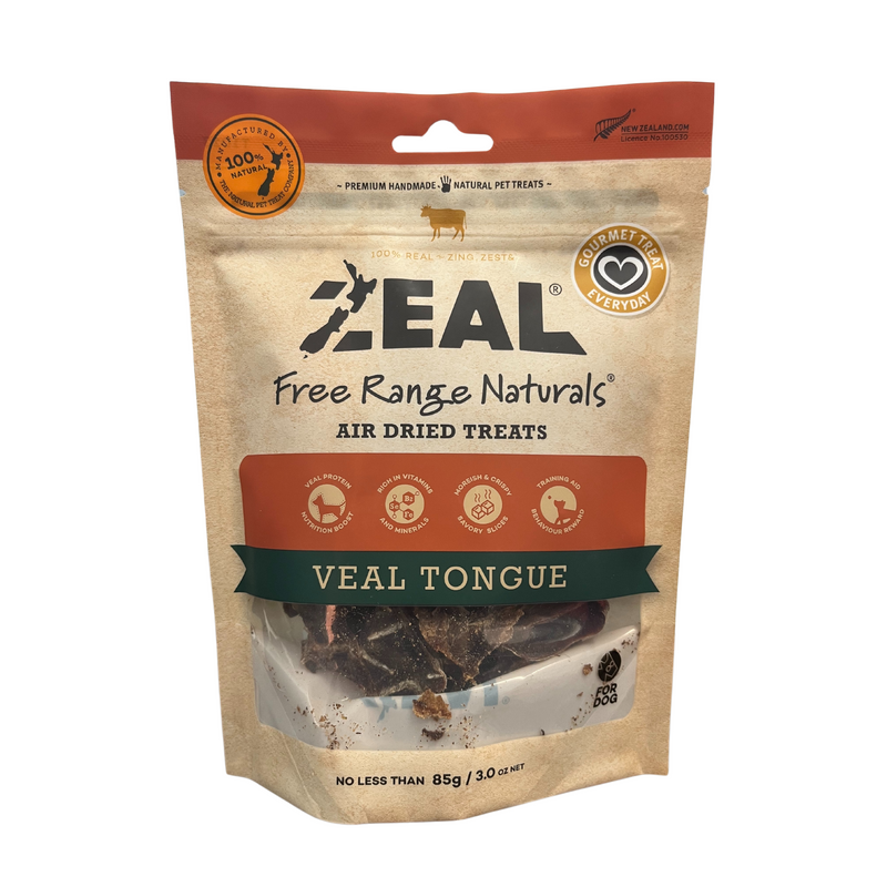 Zeal Air Dried Veal Tongue Dog Treats