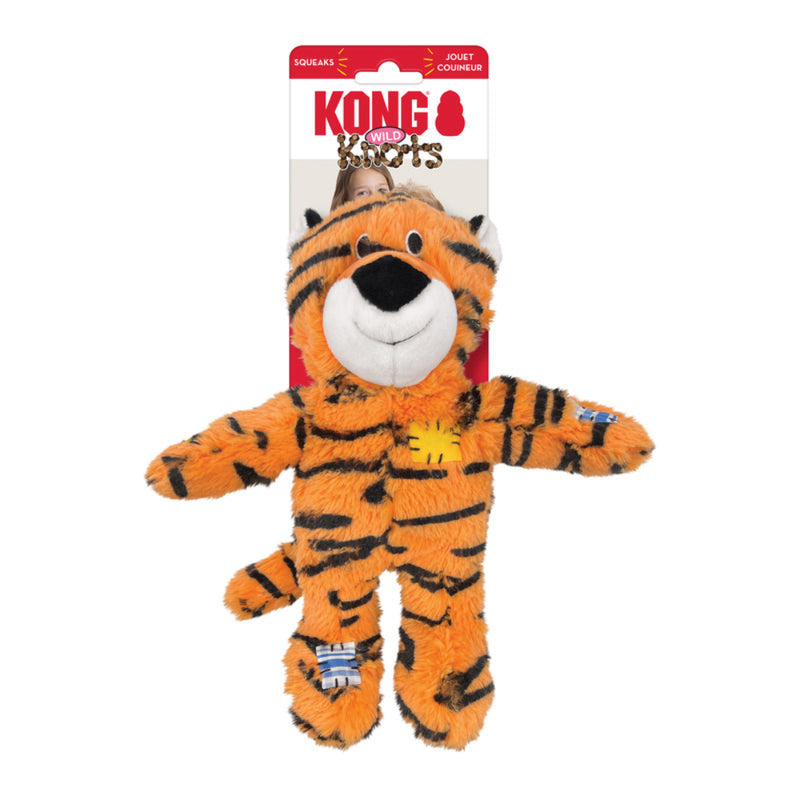 KONG Dog Toys Wild Knots Tiger - Medium/Large | PeekAPaw Pet Supplies