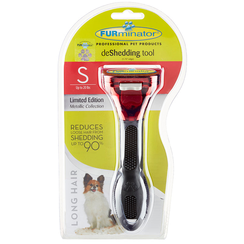 FURminator Undercoat deShedding Tool for Dogs - Small Long Hair (Metallic Collection) | PeekAPaw Pet Supplies