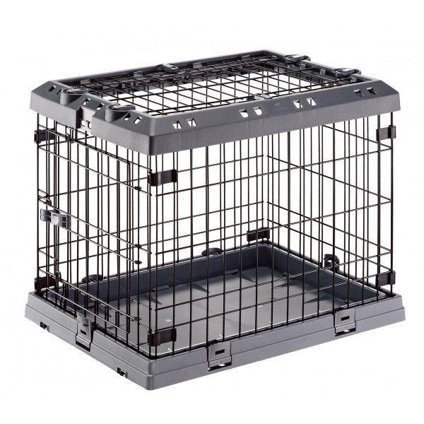 Ferplast Superior Folding Dog Crate - Superior 60 - 62 x 47 x H 50cm | PeekAPaw Pet Supplies