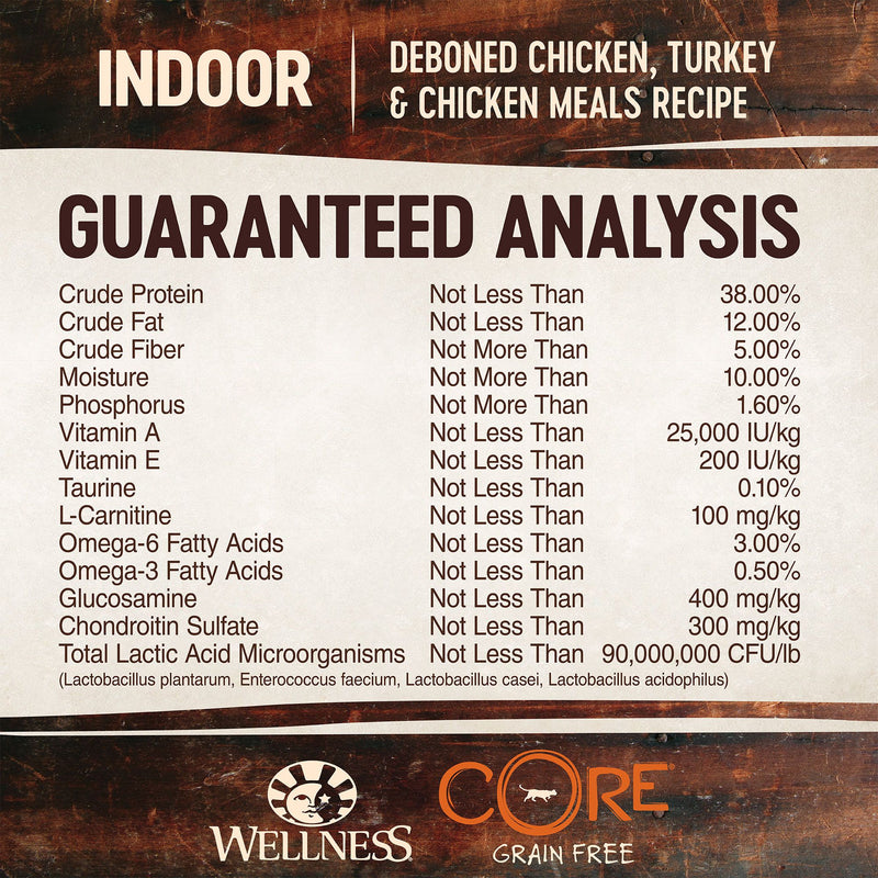 Wellness Core Dry Cat Food Grain Free Indoor: Chicken & Turkey