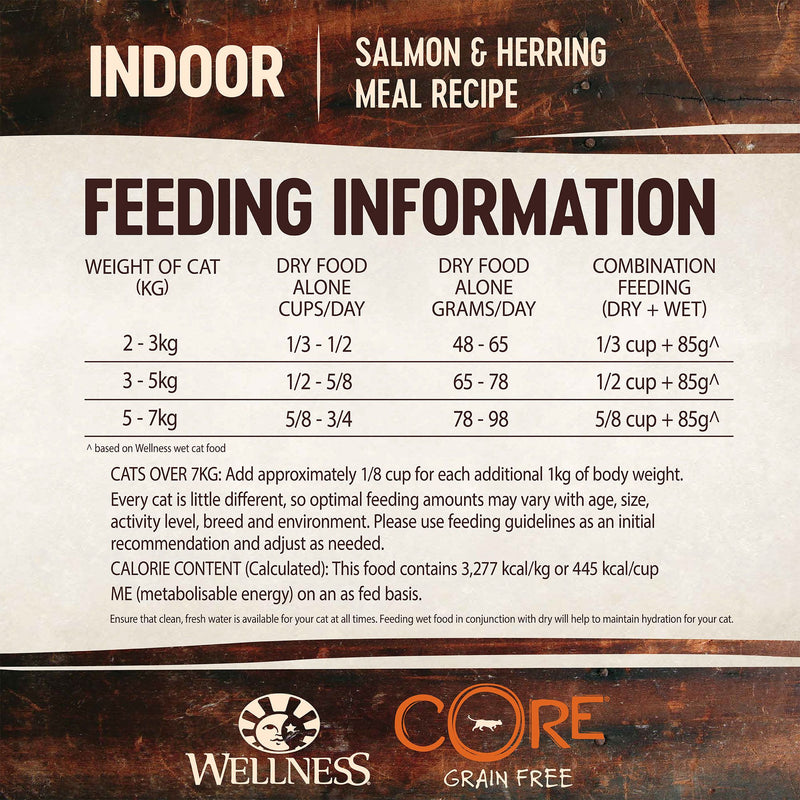Wellness Core Dry Cat Food Grain Free Indoor: Salmon & Herring