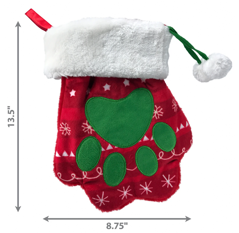 KONG Dog Toys Holiday Stocking Paw 02