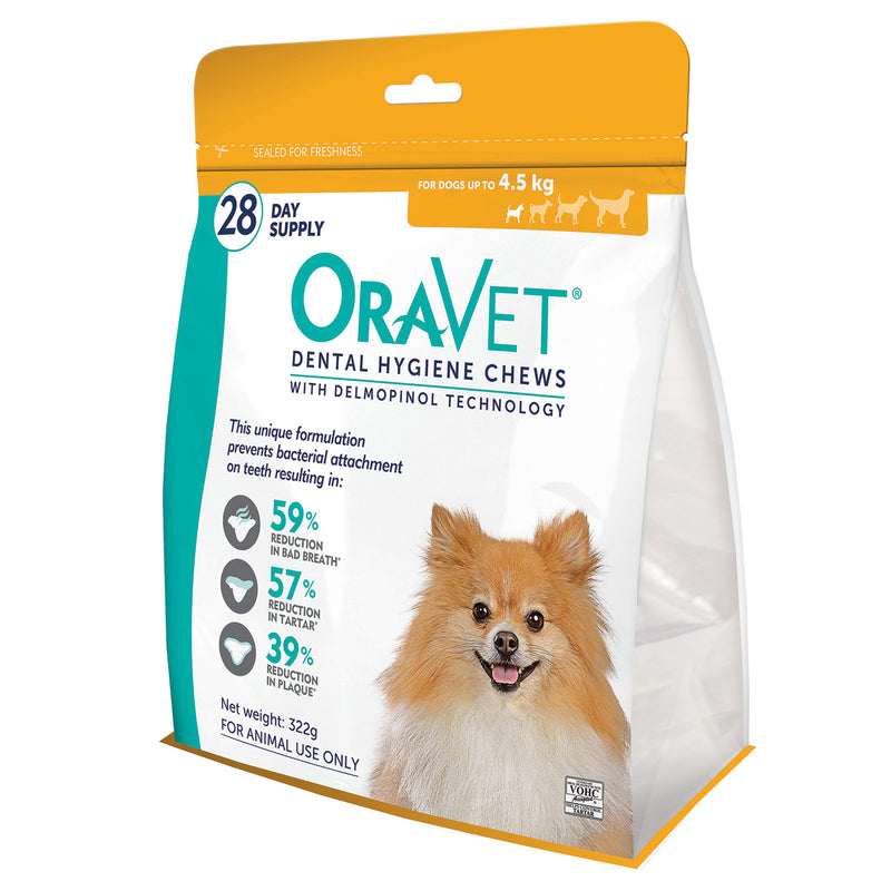 OraVet Dental Hygiene Chews for Extra Small Dogs up to 4.5kg 01