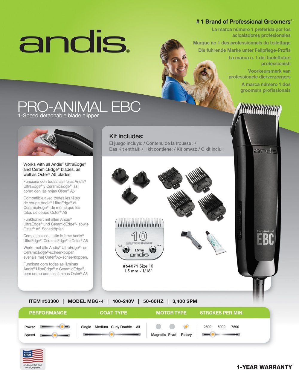 Andis pro outlet animal clipper kit