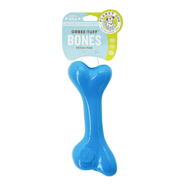 Planet Dog Orbee Tuff Bone Dog Chew Toy Blue