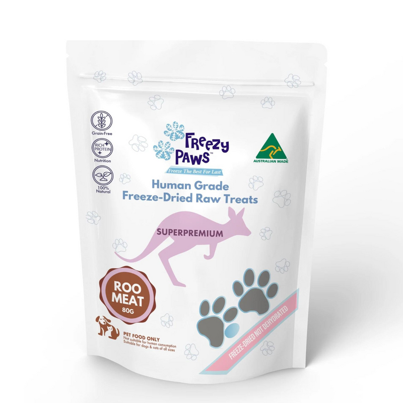 Freezy Paws Freeze Dried Kangaroo Meat Treats 80g