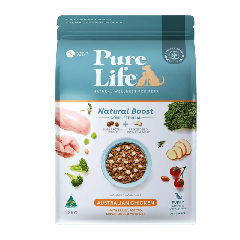 Pure Life Natural Boost Dry Dog Food Puppy Australian Chicken