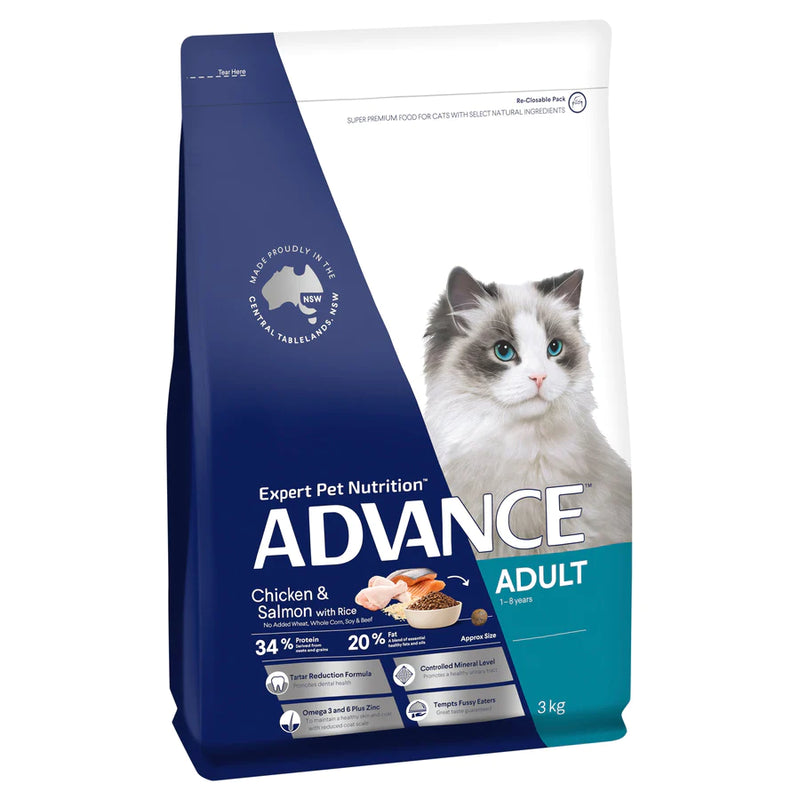 ADVANCE Adult Dry Cat Food Chicken & Salmon with Rice