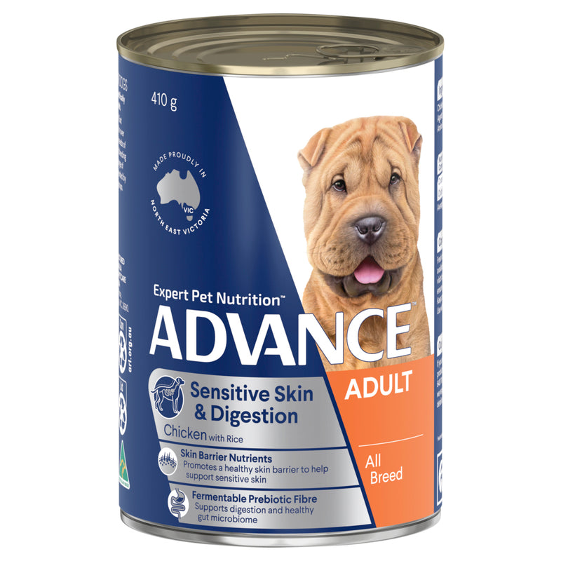 ADVANCE Sensitive Skin Digestion Adult Wet Dog Food Chicken with Ric