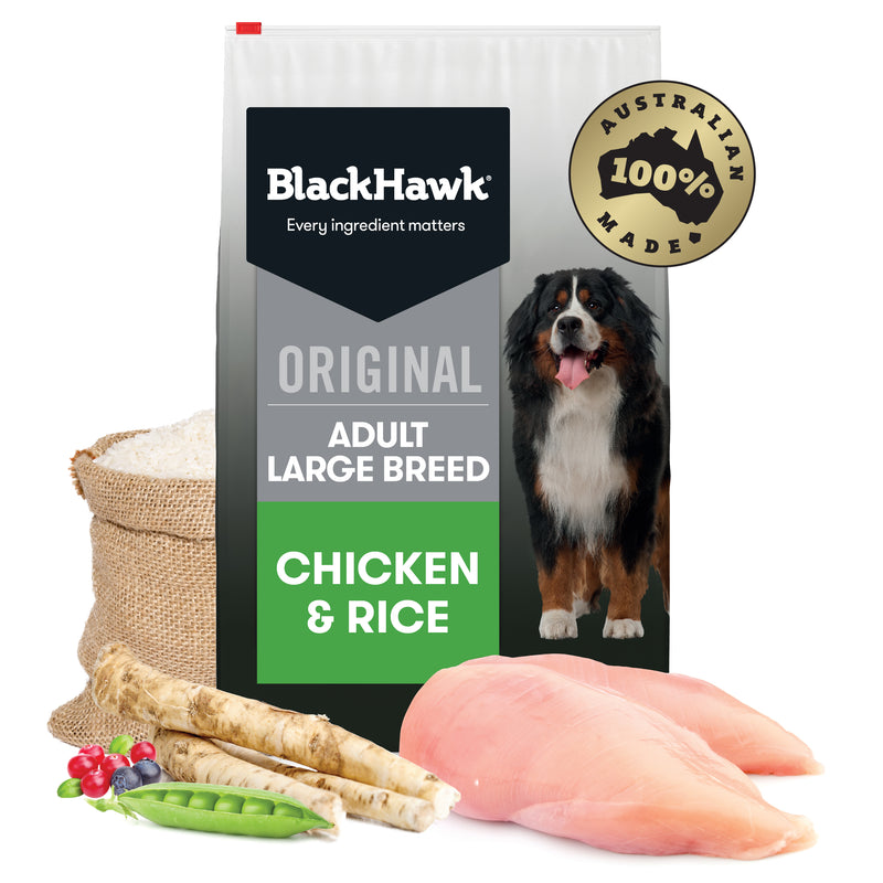 Black Hawk Dry Dog Food Original Adult Large Breed Chicken & Rice 01