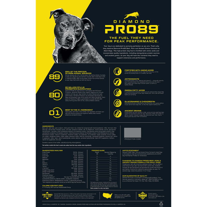 Diamond Pro89 Adult Dry Dog Food