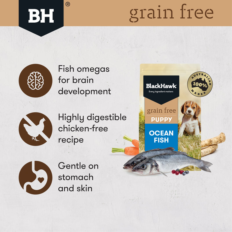 Black Hawk Dry Dog Food Grain Free Puppy Ocean Fish 03