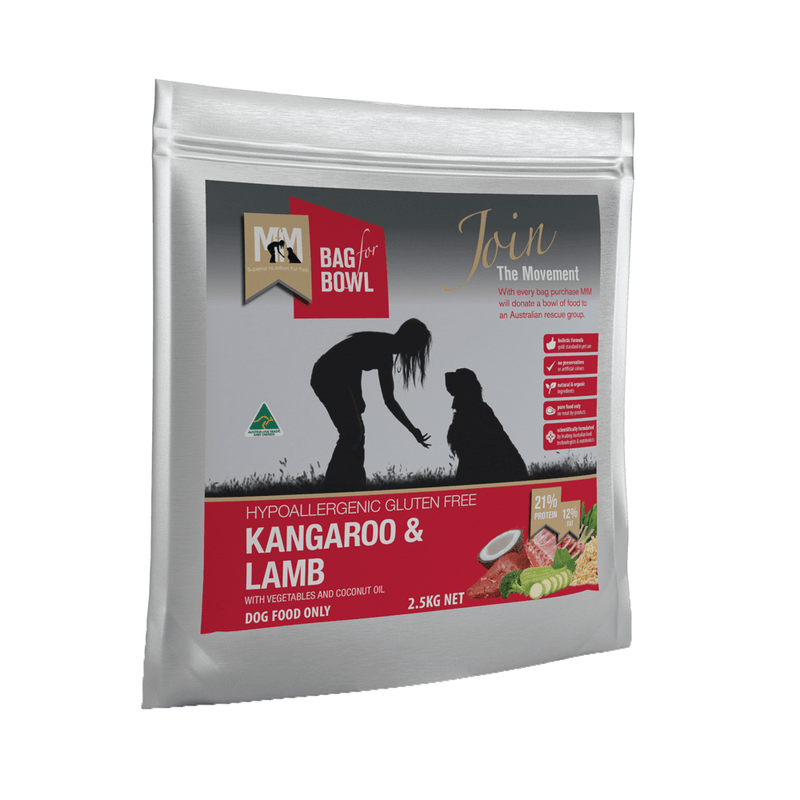 MfM Meals For Mutts Dry Dog Food Hypoallergenic Gluten Free Kangaroo & Lamb