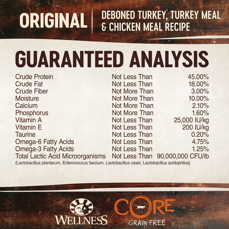 Wellness Core Dry Cat Food Grain Free Original: Chicken & Turkey