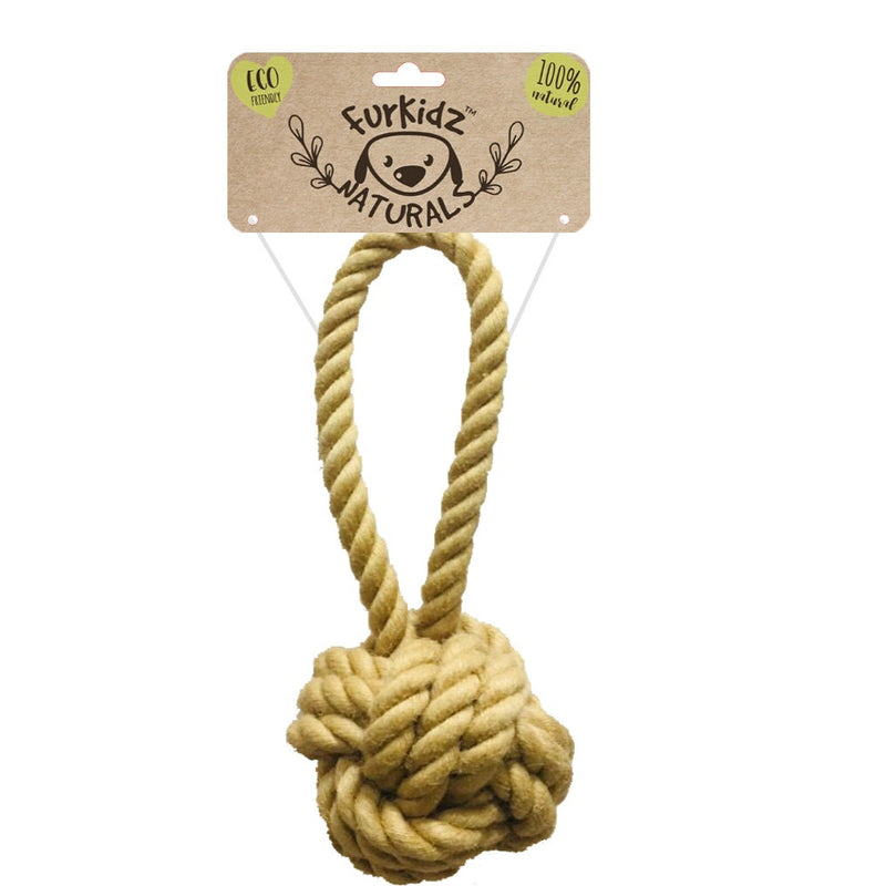 FurKidz Dog Toys Natures Choice Jute Sling Ball