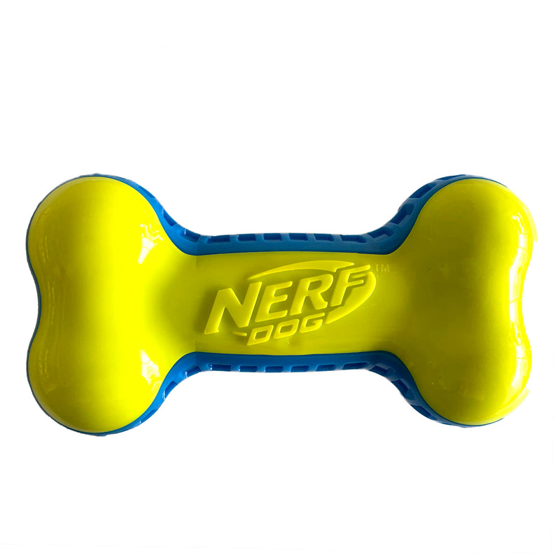 Nerf Dog Toy - Exo Squeak Bone Blue/Green 10.5cm 03