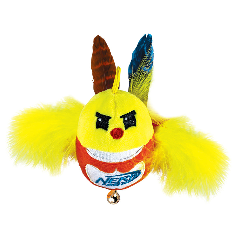 Nerf Cat Toy - Plush Bird with Catnip Pouch & Bell 9cm 03