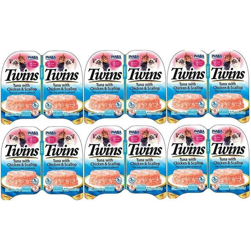 Inaba Cat Treat Twin Packs Tuna & Chicken with Scallop Recipe | PeekAPaw Pet Supplies