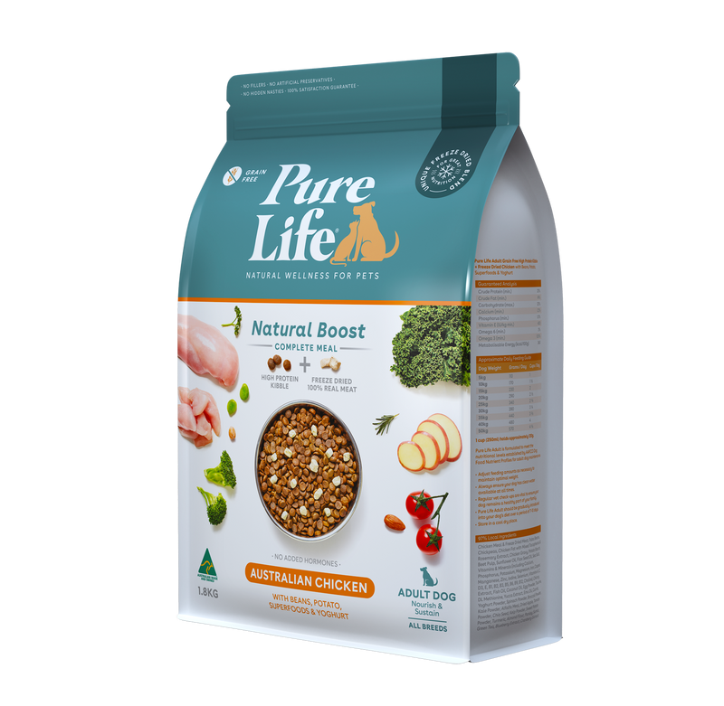 Pure Life Natural Boost Dry Dog Food Adult Australian Chicken