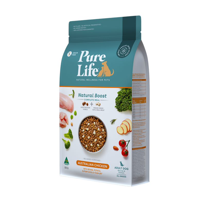 Pure Life Natural Boost Dry Dog Food Adult Australian Chicken