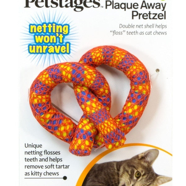 Petstages Catnip Plaque Away Pretzel