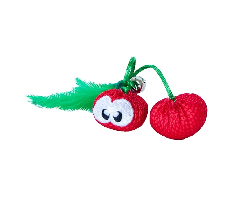 Petstages Dental Cherries Dental Care Cat Chew Toy With Catnip - Default Title | PeekAPaw Pet Supplies