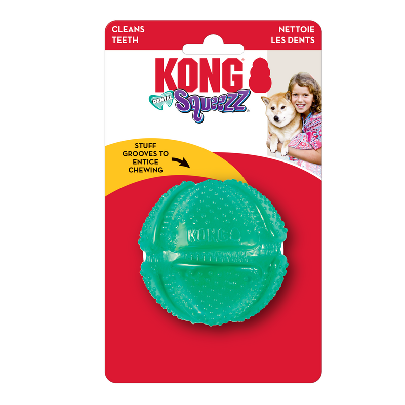 KONG Dog Toys Squeezz Dental Ball 01