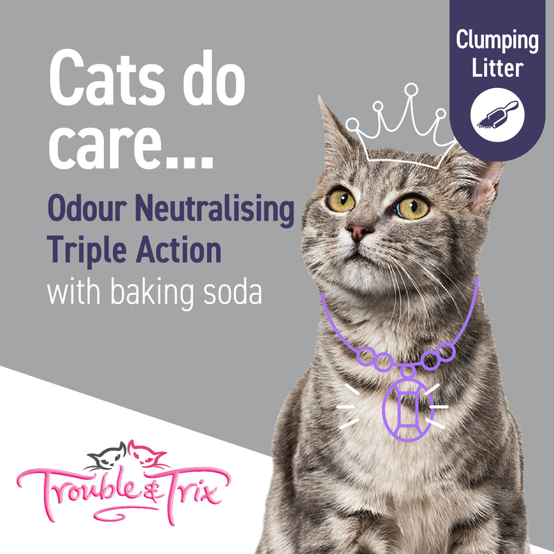 Trouble & Trix Odour Neutralising Clumping Cat Litter With Baking Soda
