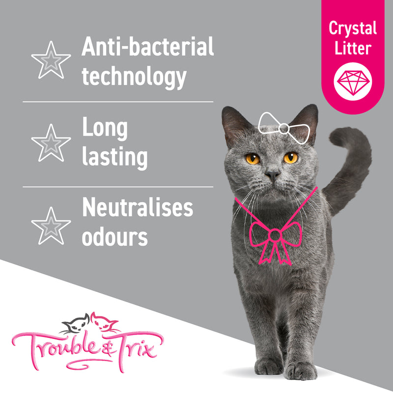 Trouble & Trix Odour Neutralising Crystal Cat Litter Antibacterial