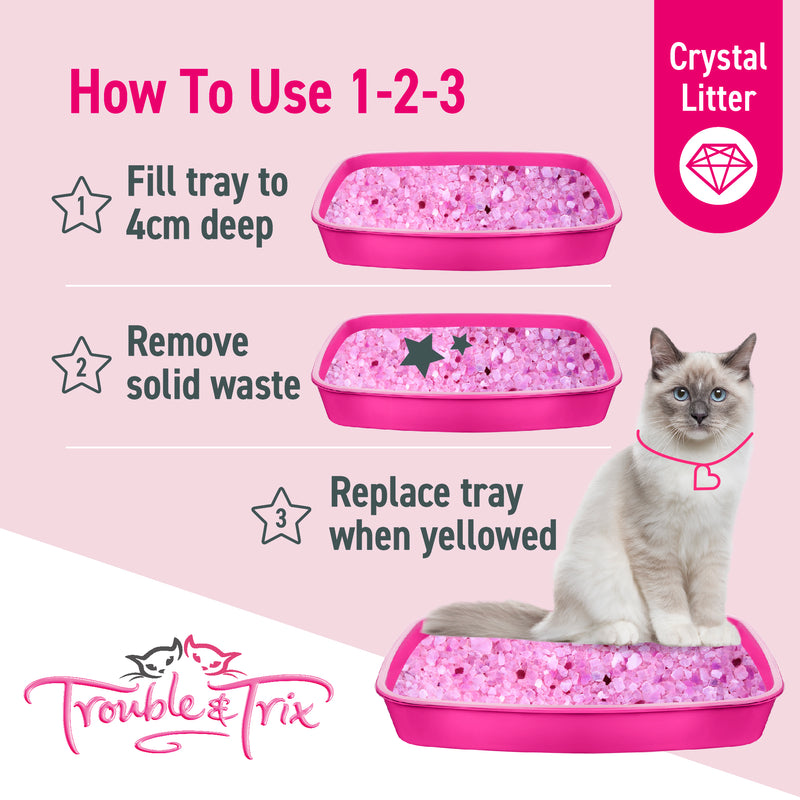 Trouble & Trix Odour Neutralising Crystal Cat Litter Antibacterial