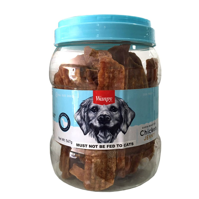 Wanpy Premium Dog Treats Oven-Roasted Chicken Jerky Strips