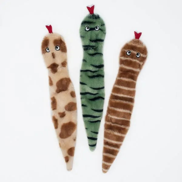 Zippy Paws Dog Toys Skinny Peltz - 3-Pack Large Desert Snakes 01