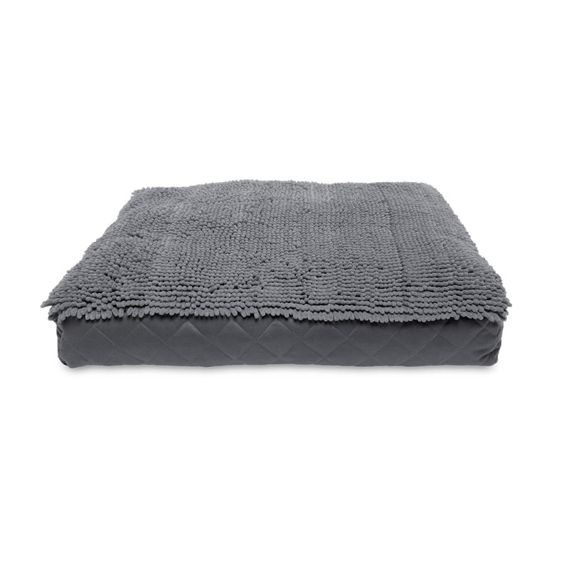 D.GS Dog Gone Smart Dirty Dog Rectangle Bed - Medium 66x86cm Grey | PeekAPaw Pet Supplies