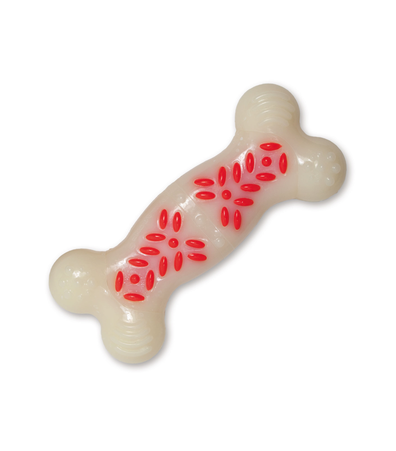 Nylabone Power Chew Durable Dog Toy Ridges Bacon Flavor